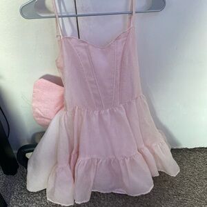 Pink bow dress
